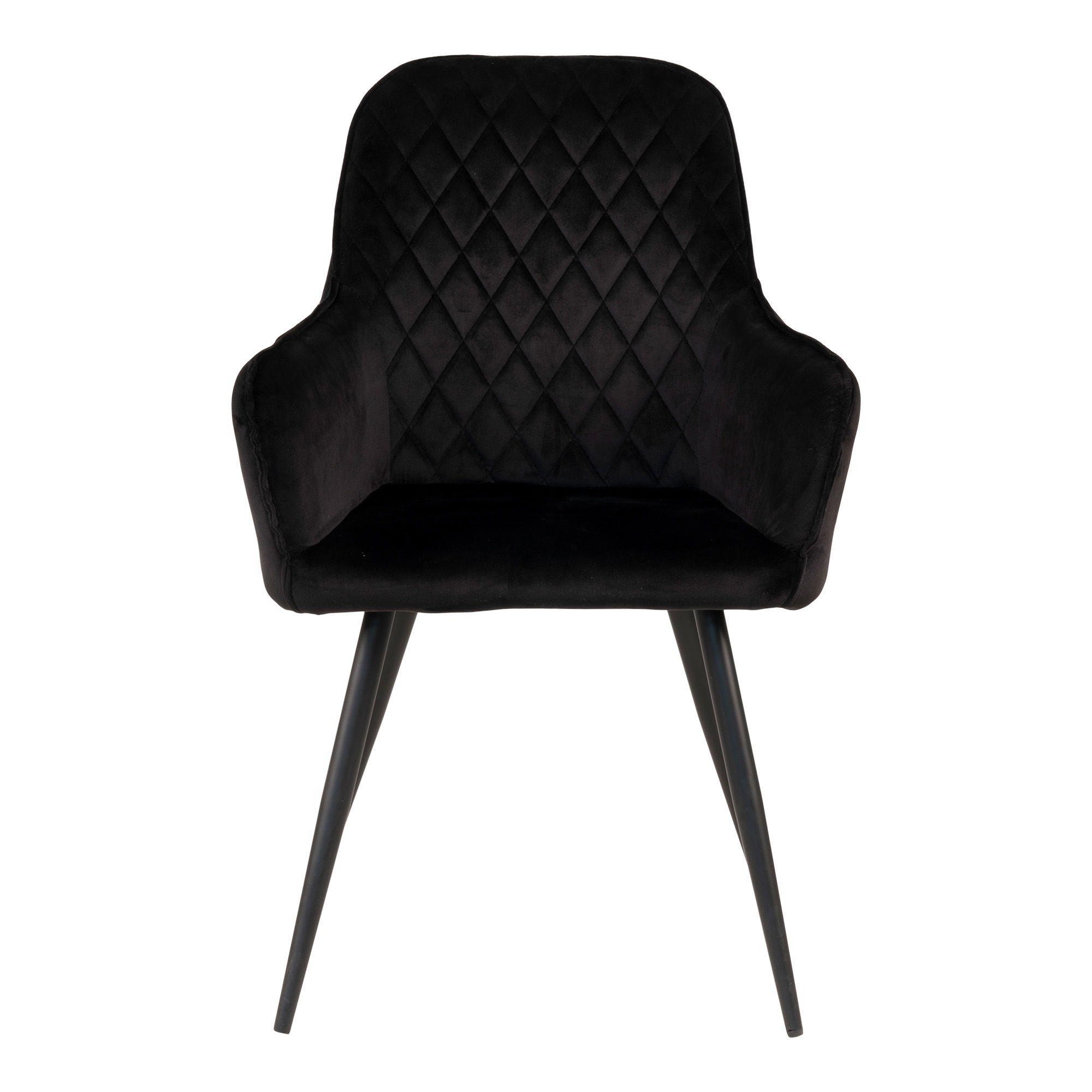 Harbo Eetkamerstoel Zwart Velvet Set van 2
